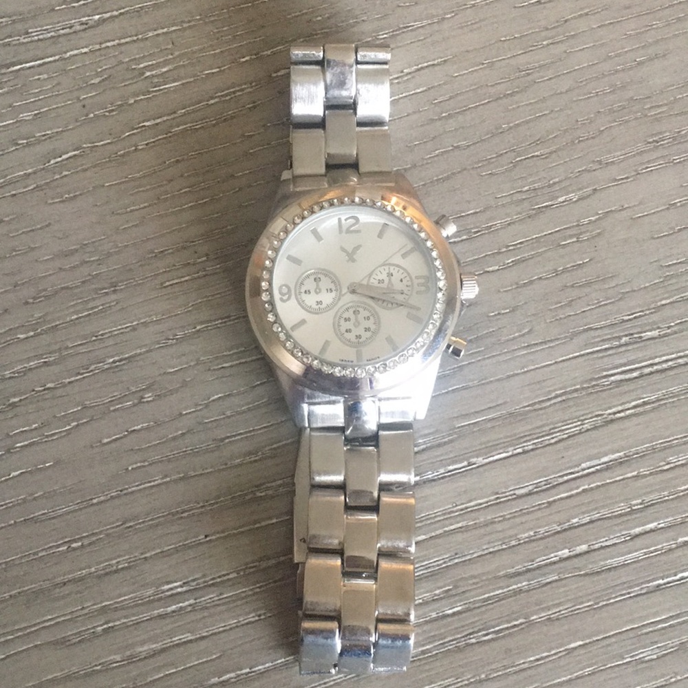 Silver and Diamond American Eagle Watch ⚪️